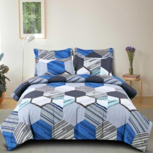 Ginnora Elite Blue with Multicolor Bedsheet