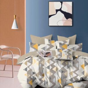 Ginnora Flames Yellow & Gray Bedsheet