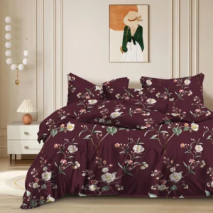 Velvet-wine-colour-Bedsheet